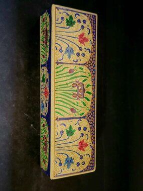 Decorative Kashmiri Papier-Mâché Pencil Or Trinket Box